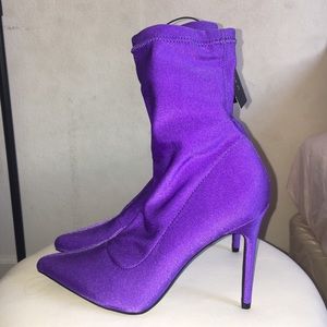 purple sock booties
